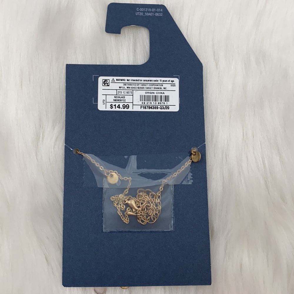 💖HP💖 Universal Thread Gold Rose Quartz Necklace - Picture 5 of 6